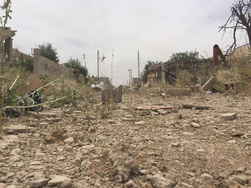 به‌ وێنه‌ وێرانكارييه‌كانى داعش له‌ گوندى به‌شير ببينه‌